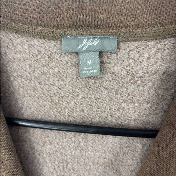 J. Jill Cotton Blend Button Soft Touch Soft Brown Blazer Jacket Medium - Picture 3 of 4